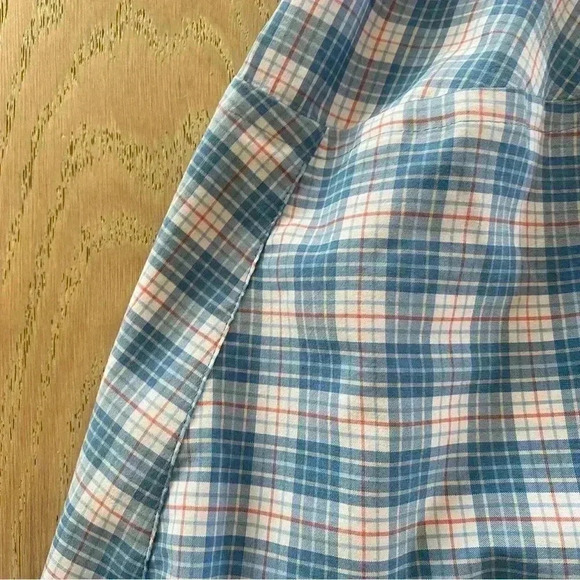 Peter Millar Summer Comfort Button Down Shirt Plaid Blue XL - Picture 2 of 7